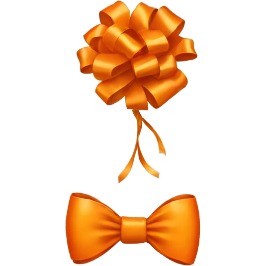 Orange Bow  emoji