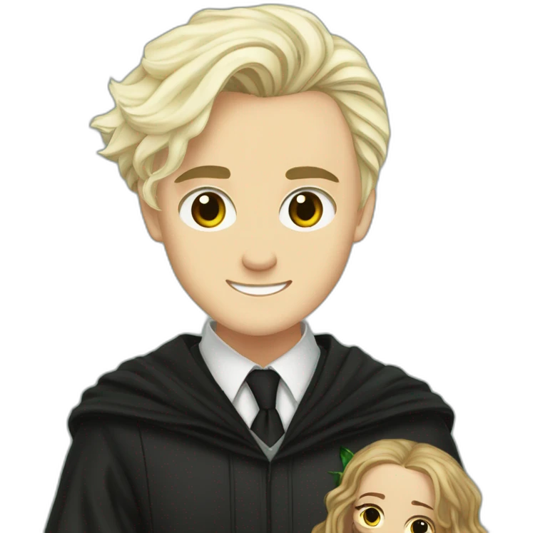 Draco Malfoy with Hermione Granger emoji