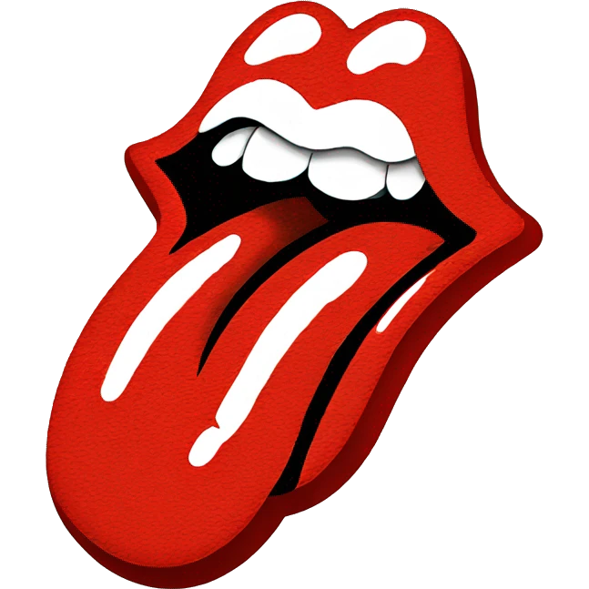 Rolling Stones tongue logo emoji