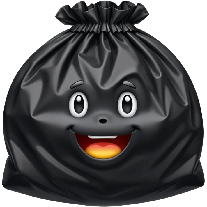 Bag Plastic black emoji
