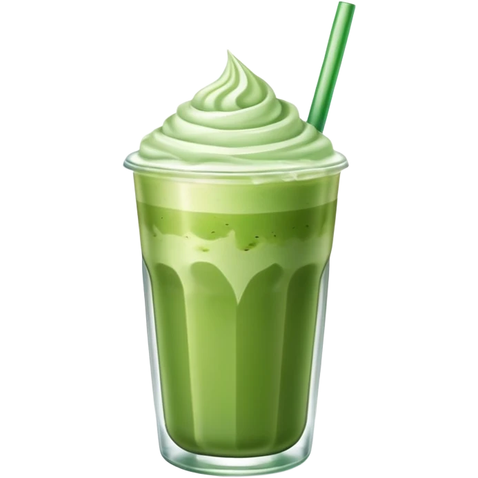Iced matcha latte  emoji