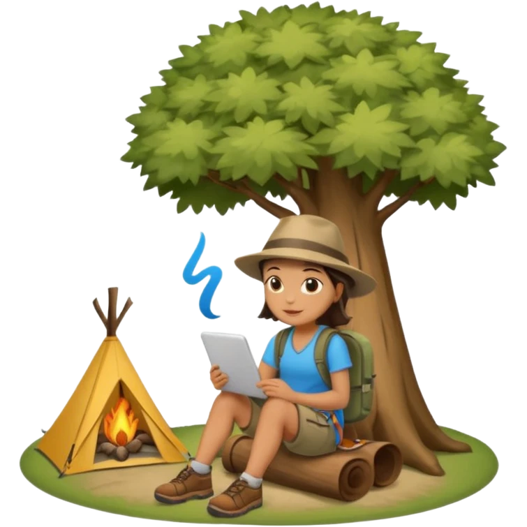 tree camping emoji