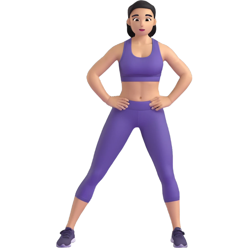 person doing lunges leg workout emoji