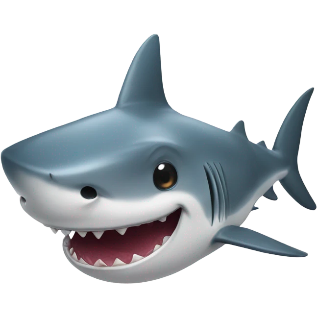 shark with cute face emoji