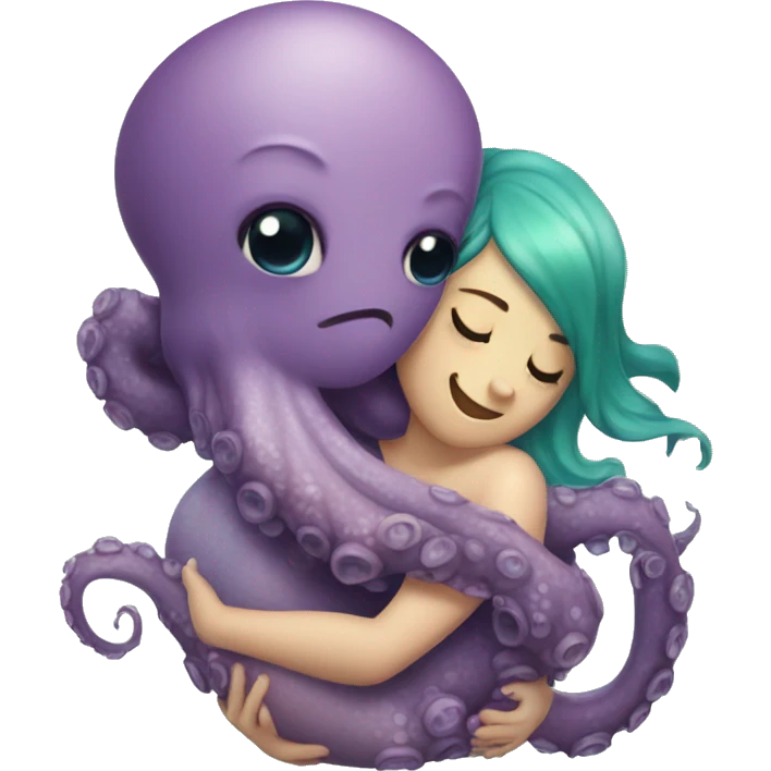octopus hugging mermaid emoji