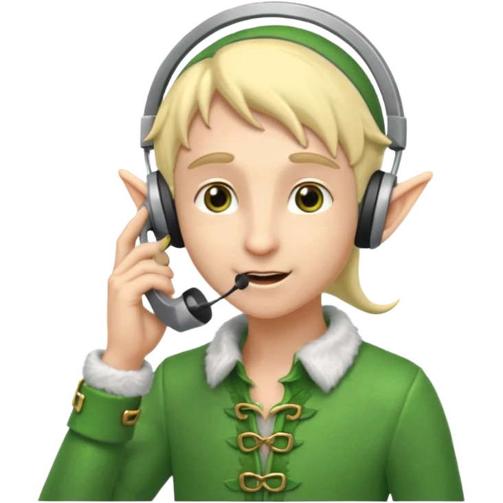 elf talking on the phone emoji