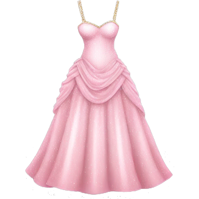 light pink  princess sparkly dress isolated dress emoji