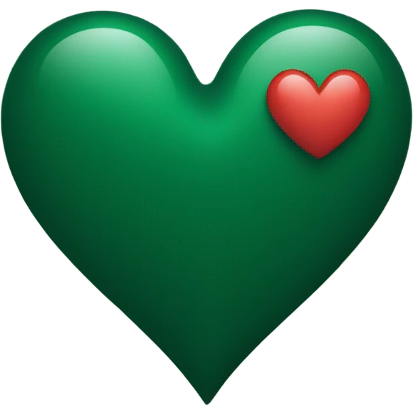 Hunter green heart emoji
