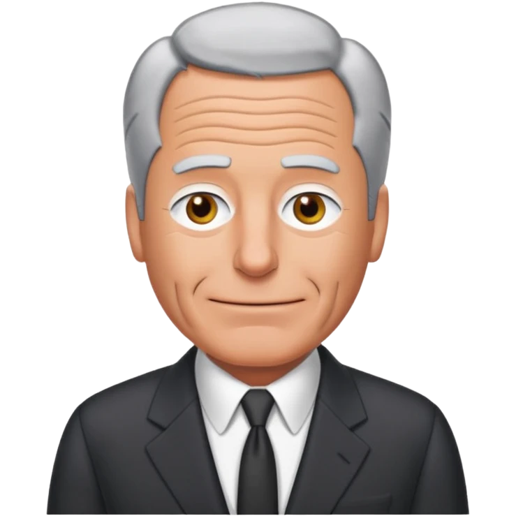 Create an emoji of Epstein waving to the camera in Family Guy style but make it especially like Epstein and not like all old guys emoji