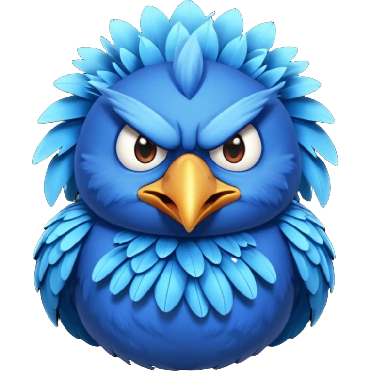Angry birds blue emoji