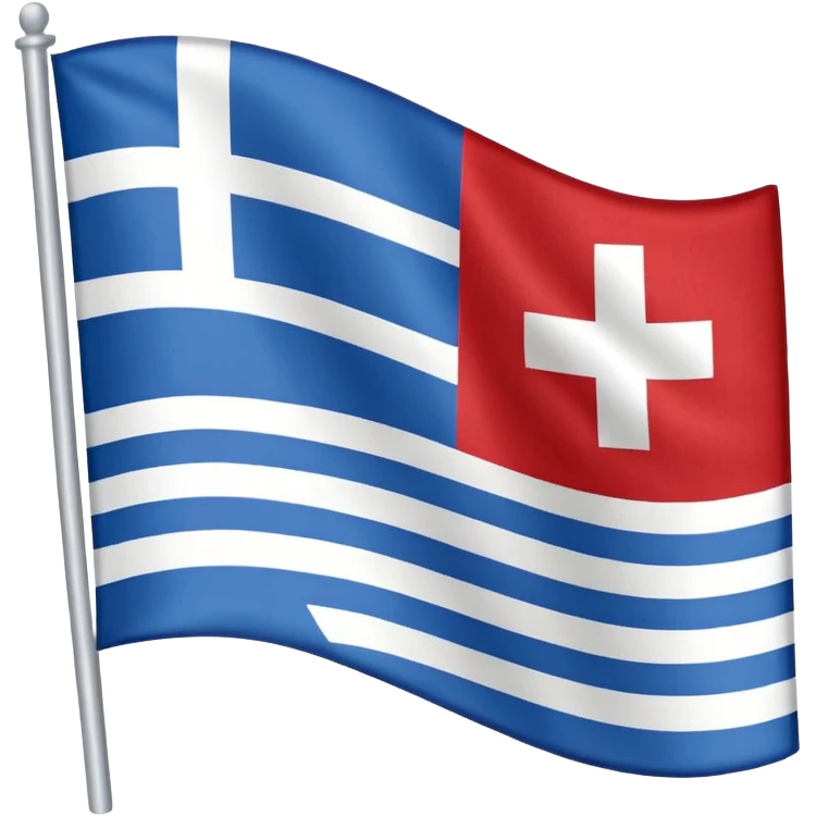 Greece flag without blue stripes, only white stripes emoji