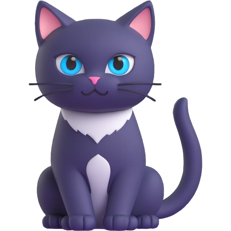 cute cat with blue eyes emoji