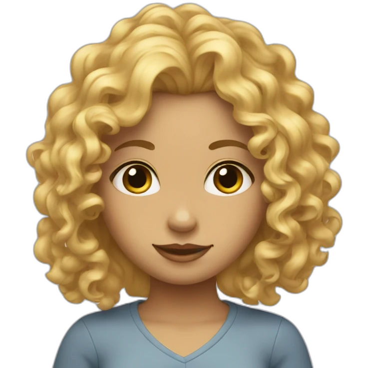 a curly blond har girl emoji