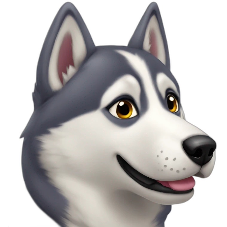 Husky dando un beso  emoji