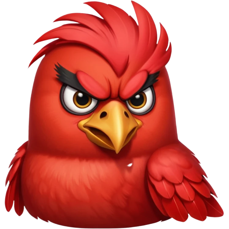 bird angry red emoji