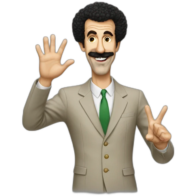 Borat waving emoji