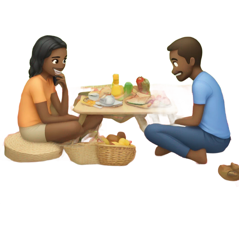 Picnic on a blanket  emoji