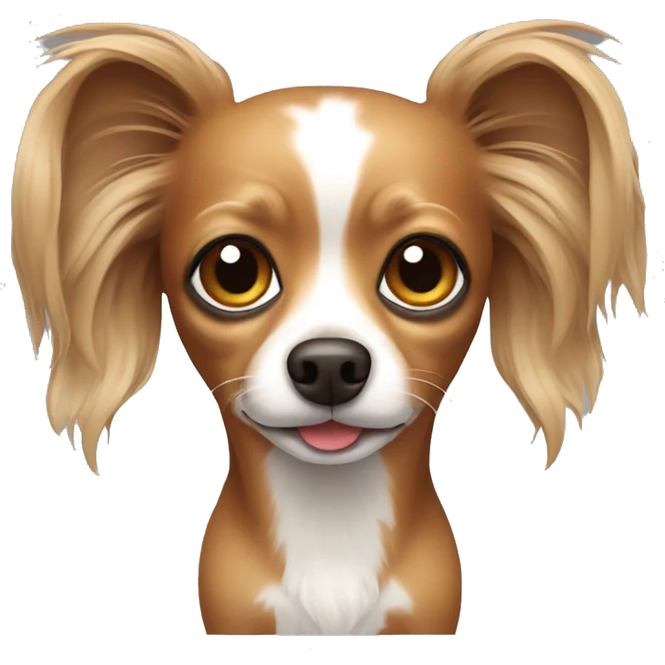 long haired brown chihuahua emoji