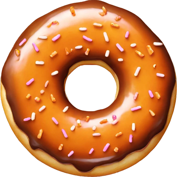 donut with orange glaze emoji