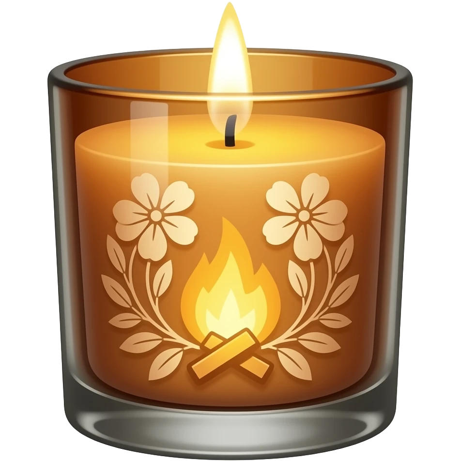 candle inspired by hestia and hearth emoji