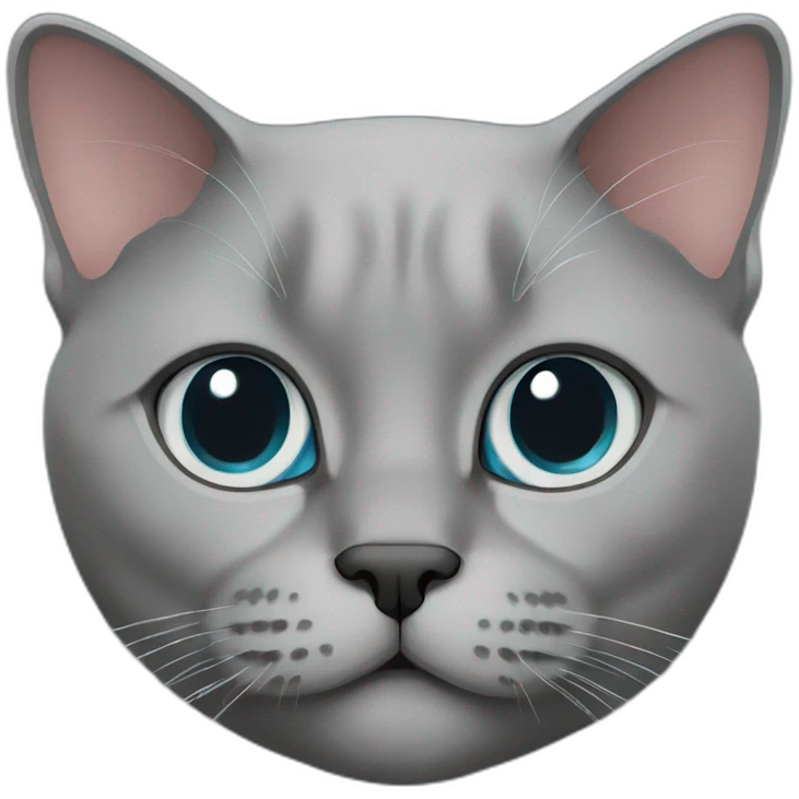 Grey British cat emoji