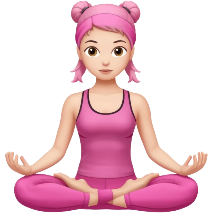 pink pilates girl emoji