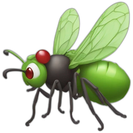Une mouche sur une canette de monster emoji