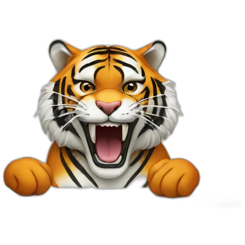 Tiger eat hangs emoji