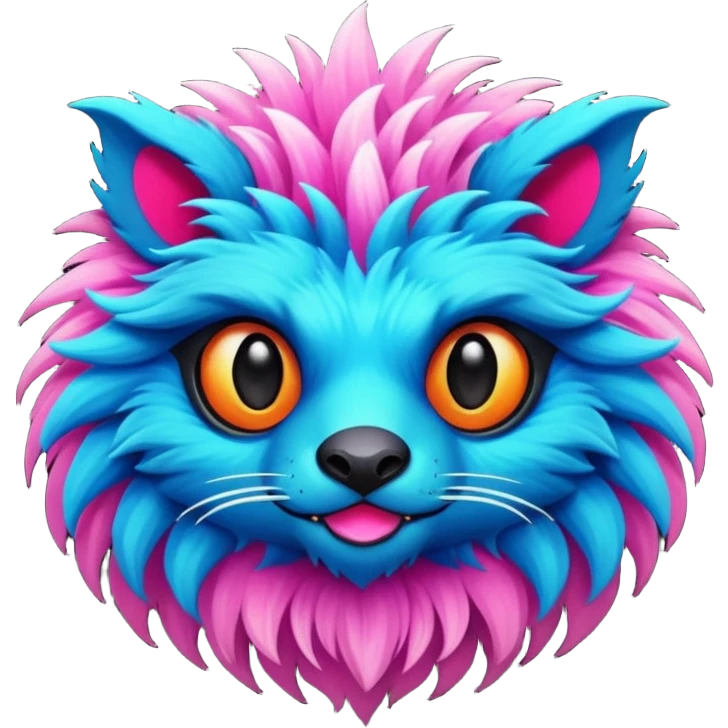 Dark vibrant pastel bright neon colorful edgy exotic painted Fakémon-Pokémon-Vernid-creature emoji