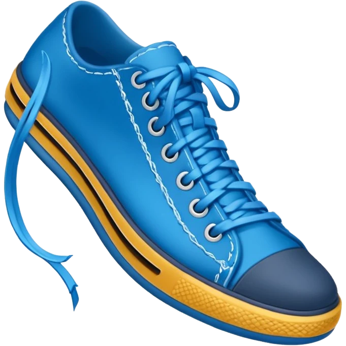 make an emoji of blue shoe laces only- they should be long and stringy emoji