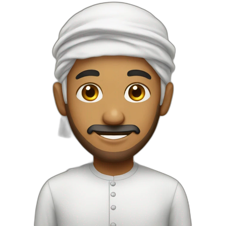 muslim man with a zany face.  emoji