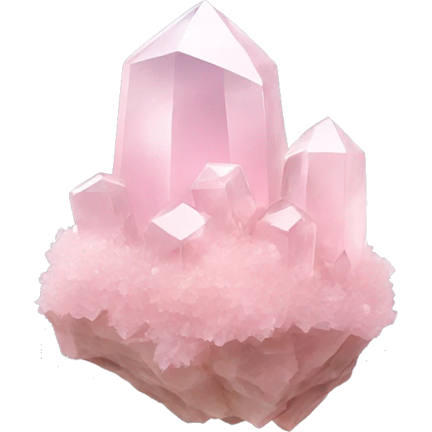 Light pink quartz crystal cluster  emoji