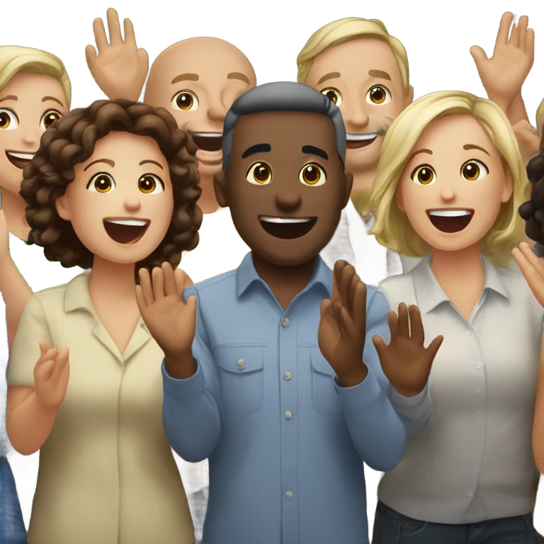 Happy clapping emoji