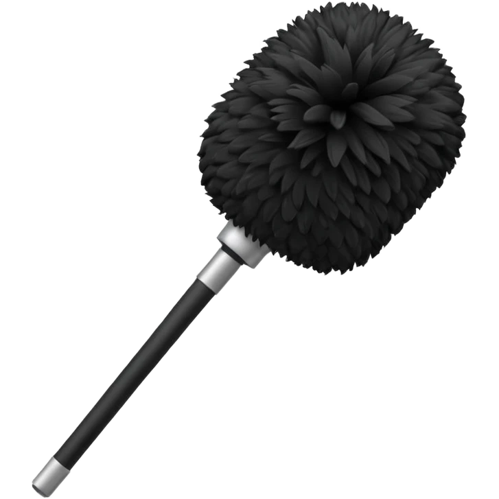 boom fluffy microphone with stick emoji