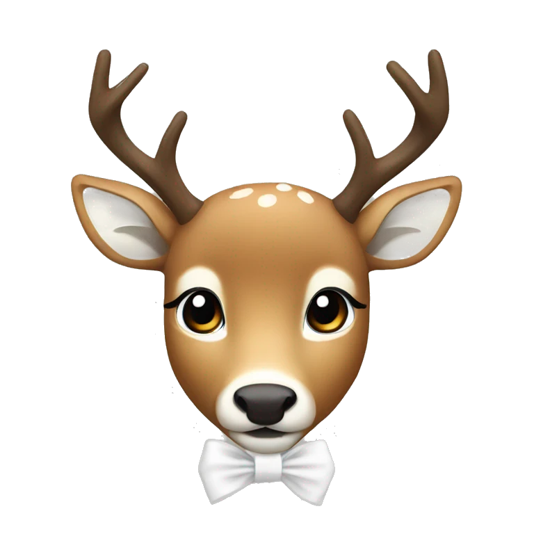 Deer with white bow emoji
