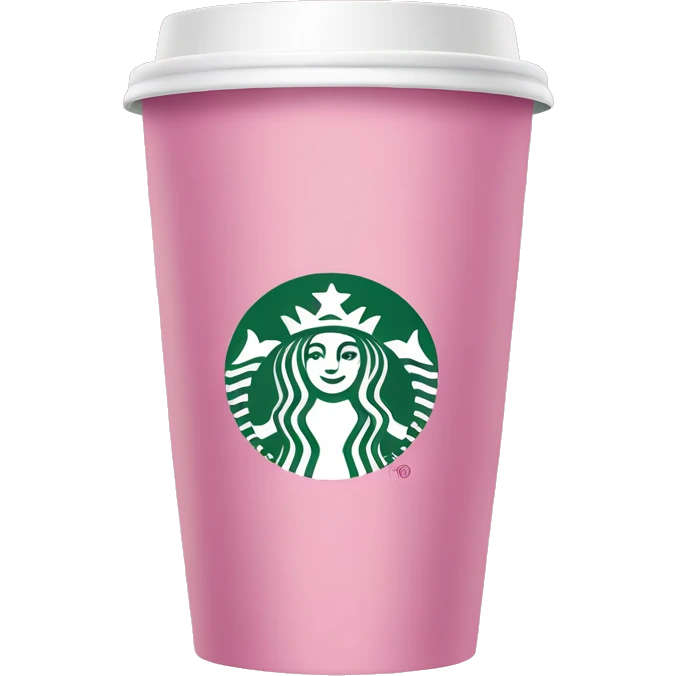 Pink Starbucks cup ￼ emoji