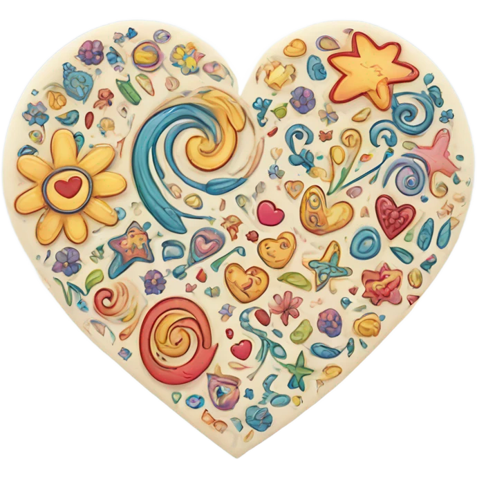 Doodle valentine emoji