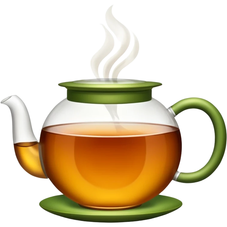 Assortment of hot tea with tea leaves emoji