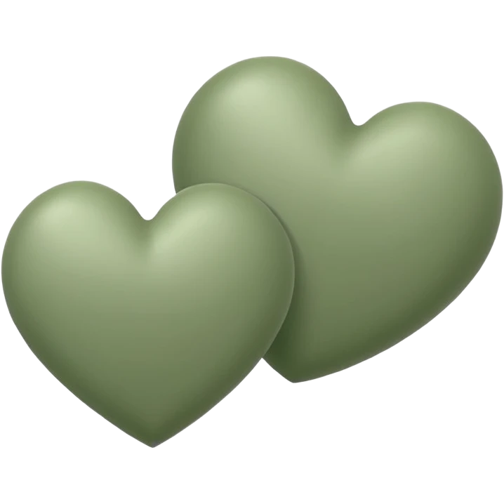double sage green hearts emoji