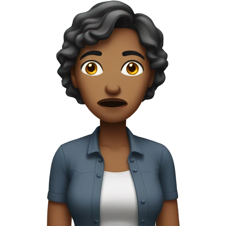 Woman with disgusted face  emoji