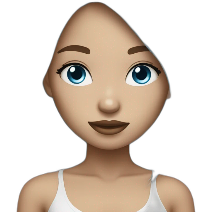 Maleia girl blonde blue eyes emoji