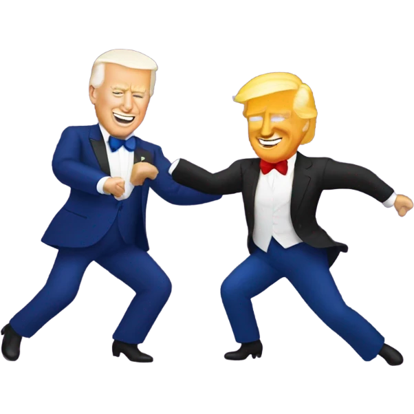 Donald trump and Joe Biden ballroom dancing emoji