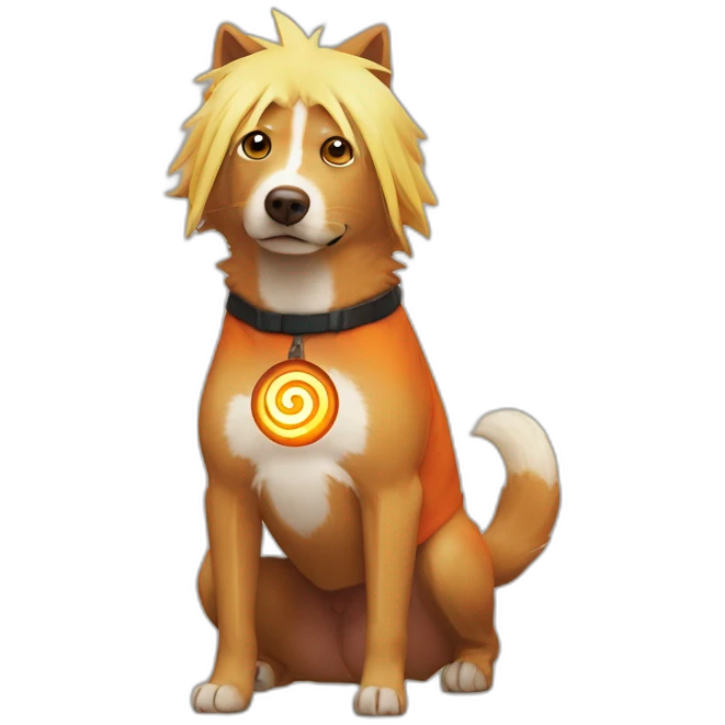 Naruto use rasengan on dog  emoji