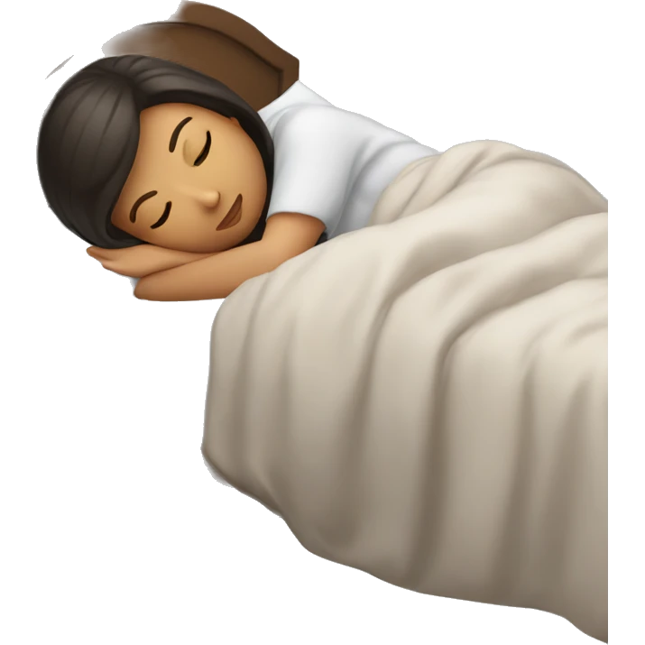 Brunette girl sleeping emoji