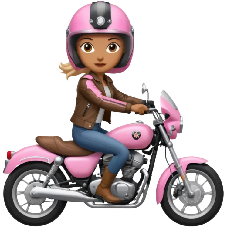 woman rider riding pink motorbike emoji