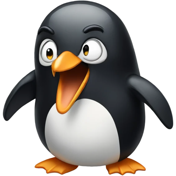 screeching penguin emoji