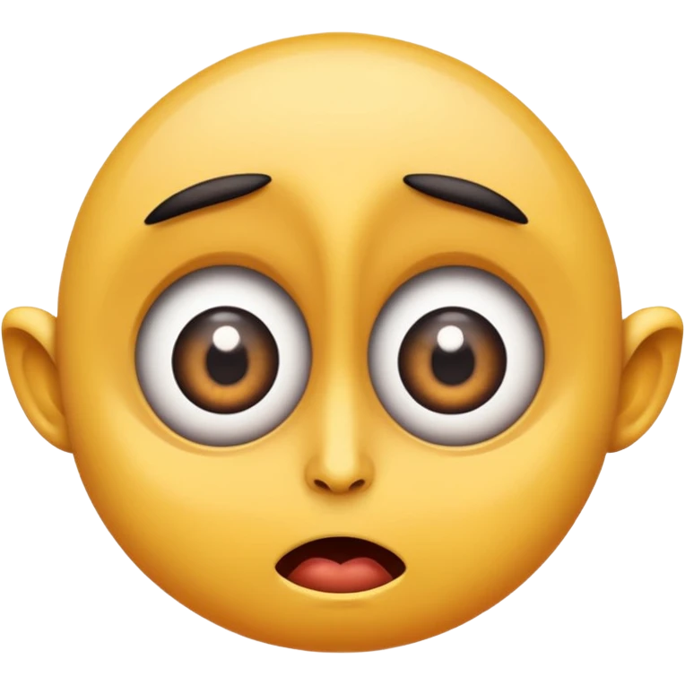 Crazy looking tweeker with huge eyes emoji