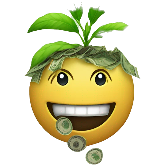 money growing on a plant emoji