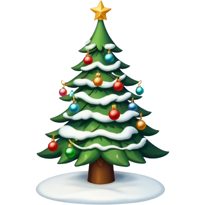 Snowed in christmas tree emoji