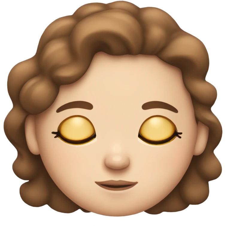 White girl with frekles Brown hair sleeping  emoji
